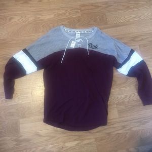 Fun comfortable maroon sweatshirt